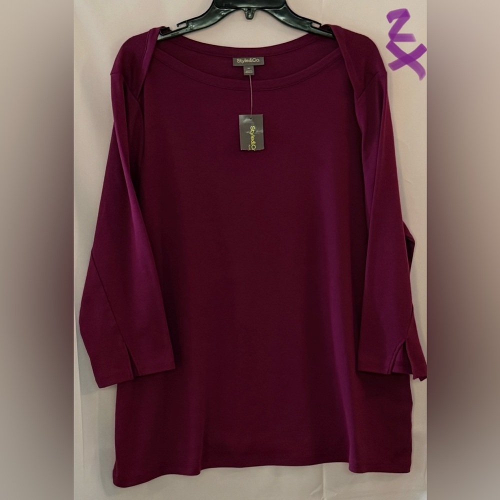Style & Co. Women's Purple Top